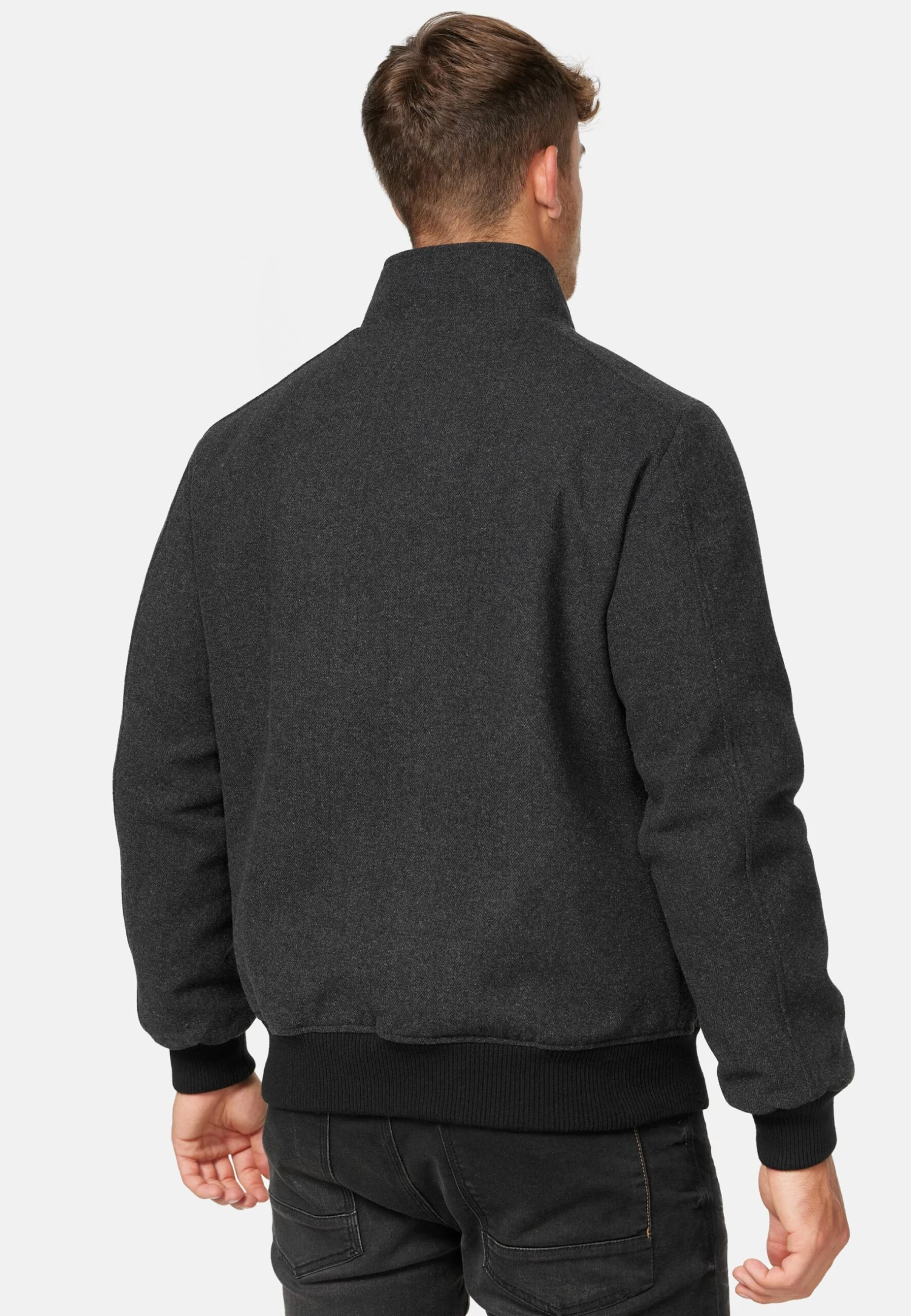 Indicode Jeans Bob - Jas - Mini Herringbone Black - Afbeelding 2