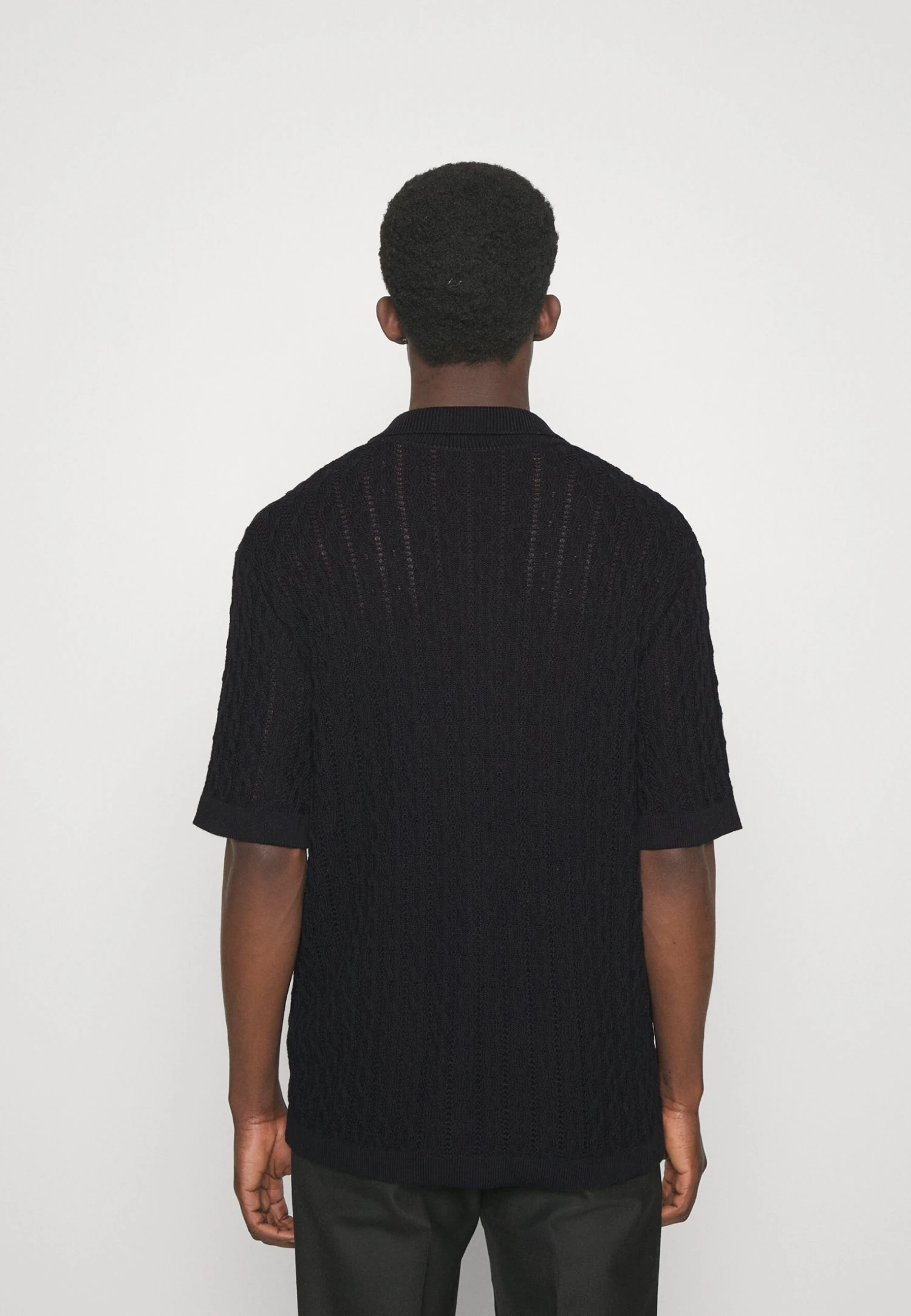 Les Deux Garrett Knitted Shirt - Vest - Black - Afbeelding 3