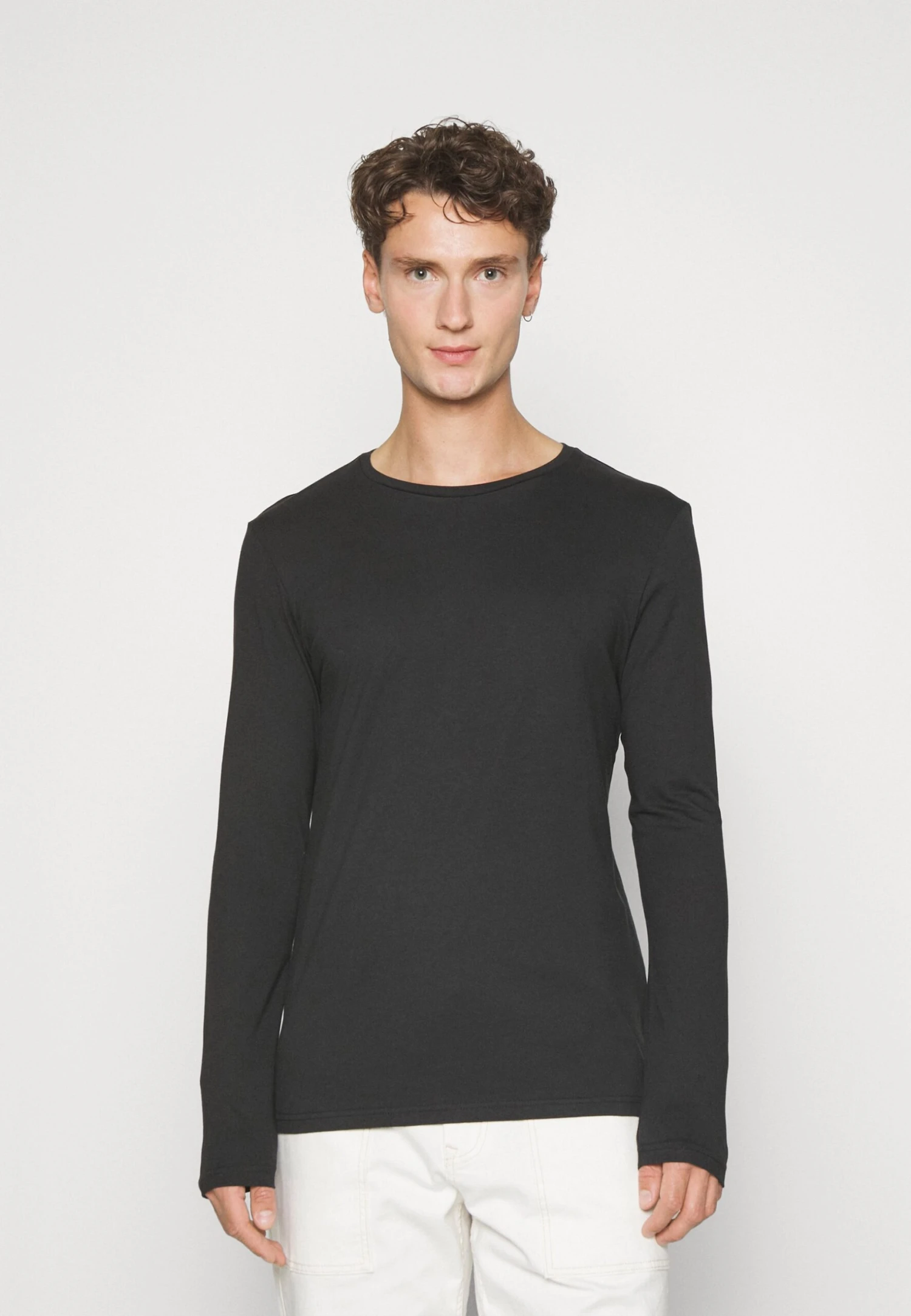 Pier One 2 Pack - Longsleeve - Black/Khaki - Afbeelding 2