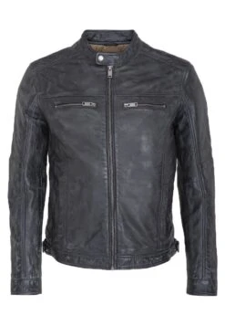 Lee Cooper Bryton - Leren Jas - Vintage Black