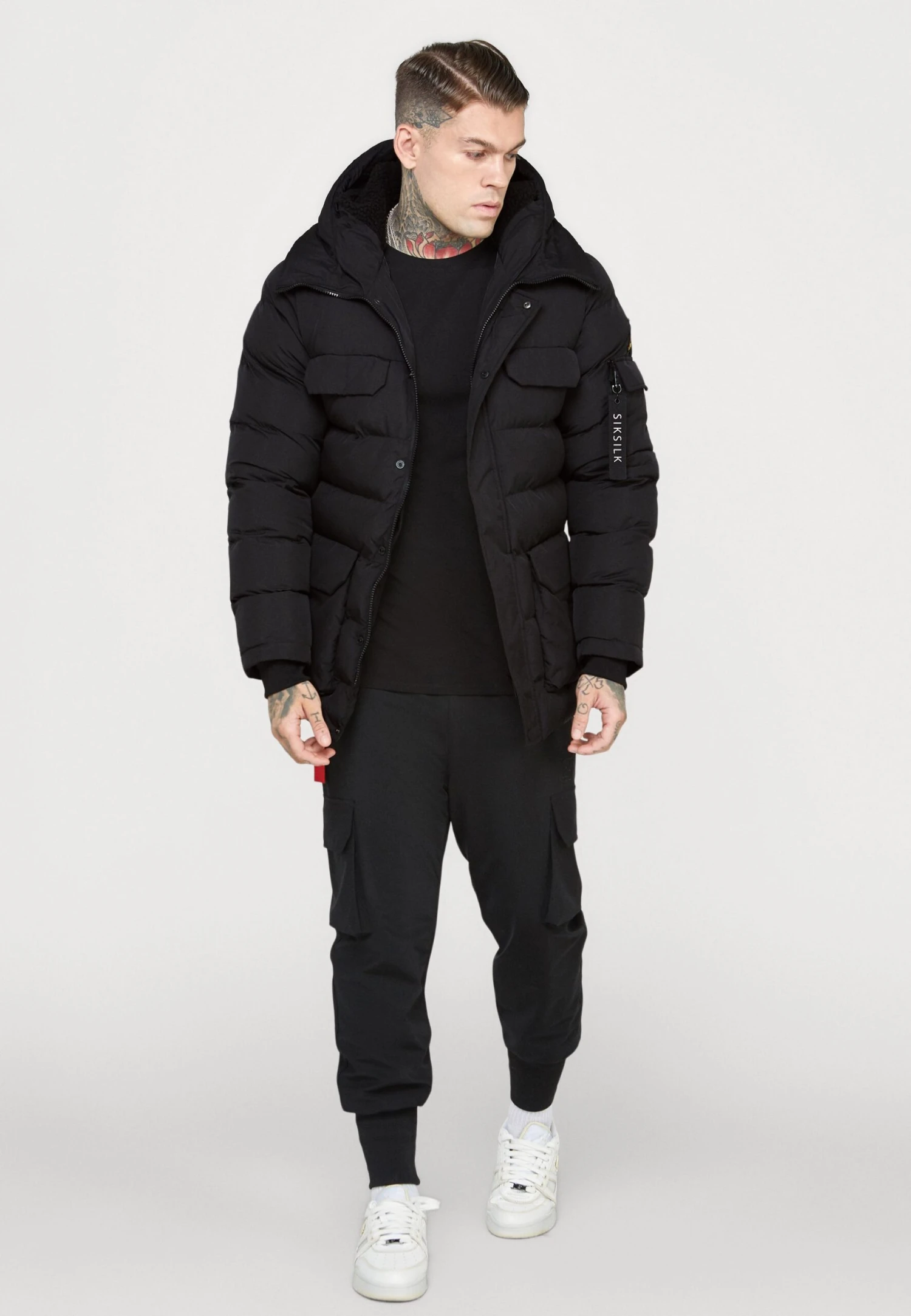 SikSilk Parka Coat - Winterjas - Black - Afbeelding 2