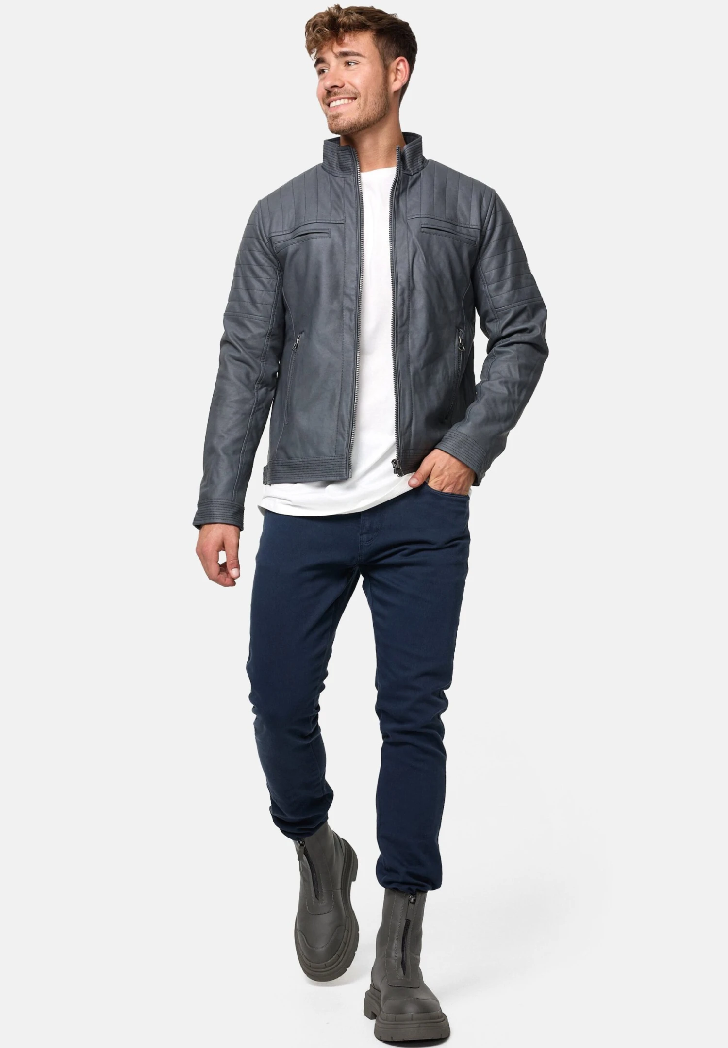 Indicode Jeans Brook - Imitatieleren Jas - Raven - Afbeelding 2