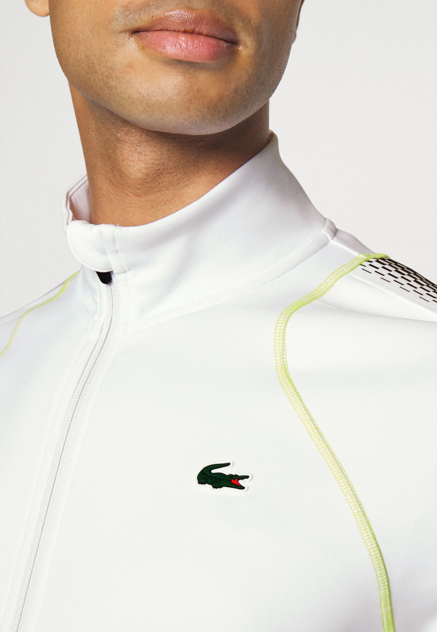 Lacoste Sport Tennis Jacket Med - Trainingsvest - Blanc Jaune - Afbeelding 5