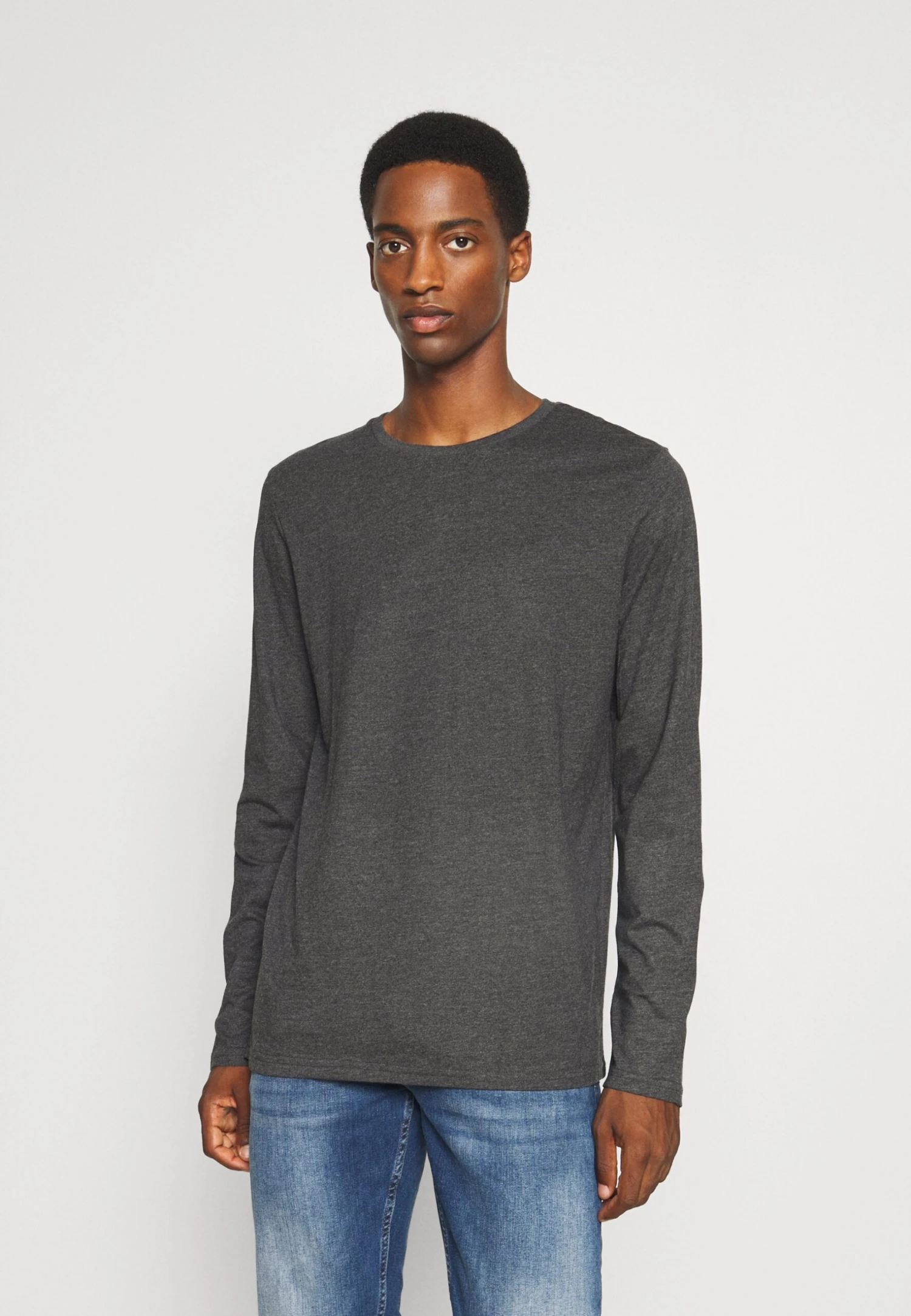 Pier One 2 Pack - Longsleeve - Dark Grey/Black - Afbeelding 2