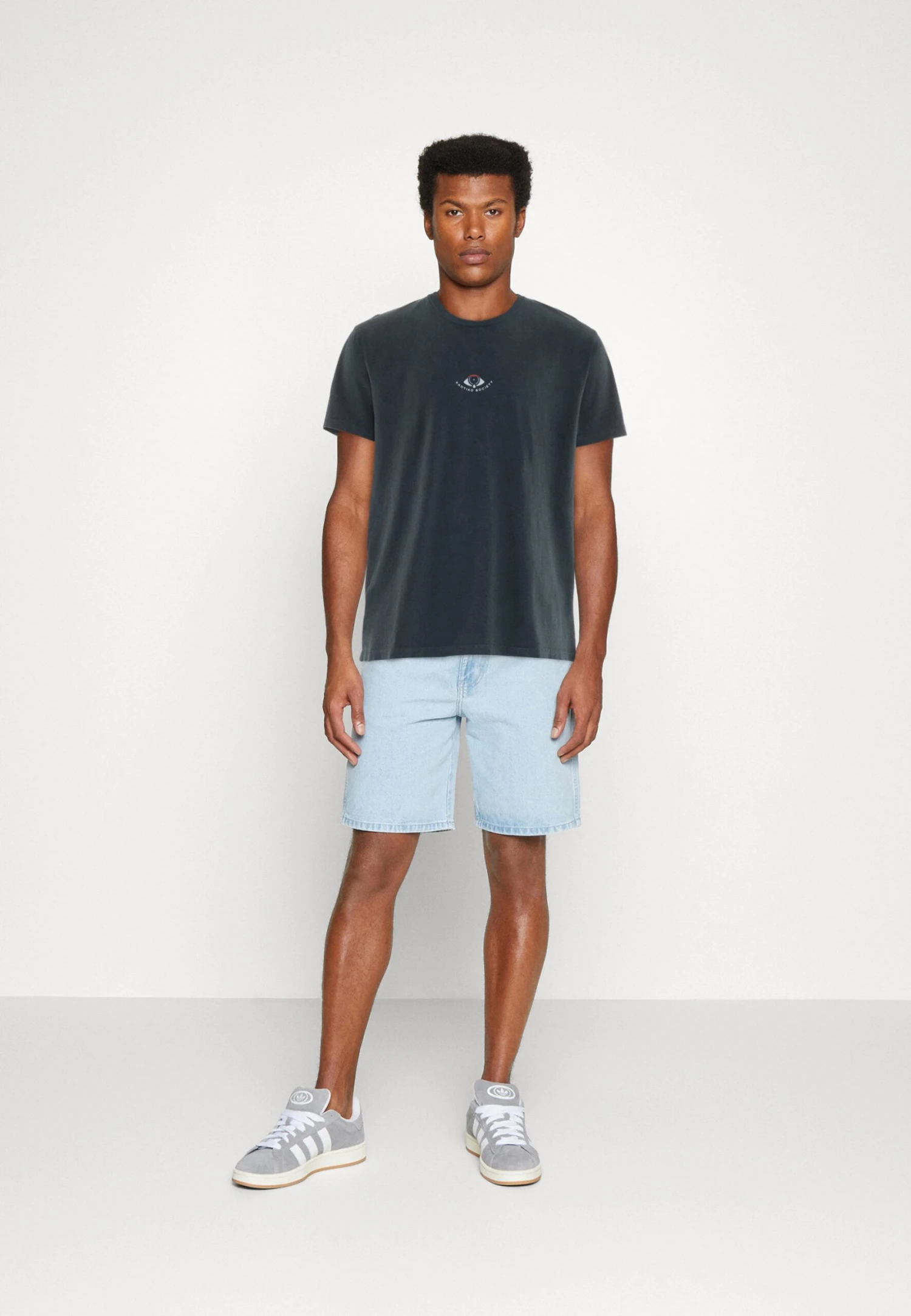 Kaotiko Washed Free Your Mind Unisex - T-Shirt Print - Navy - Afbeelding 2