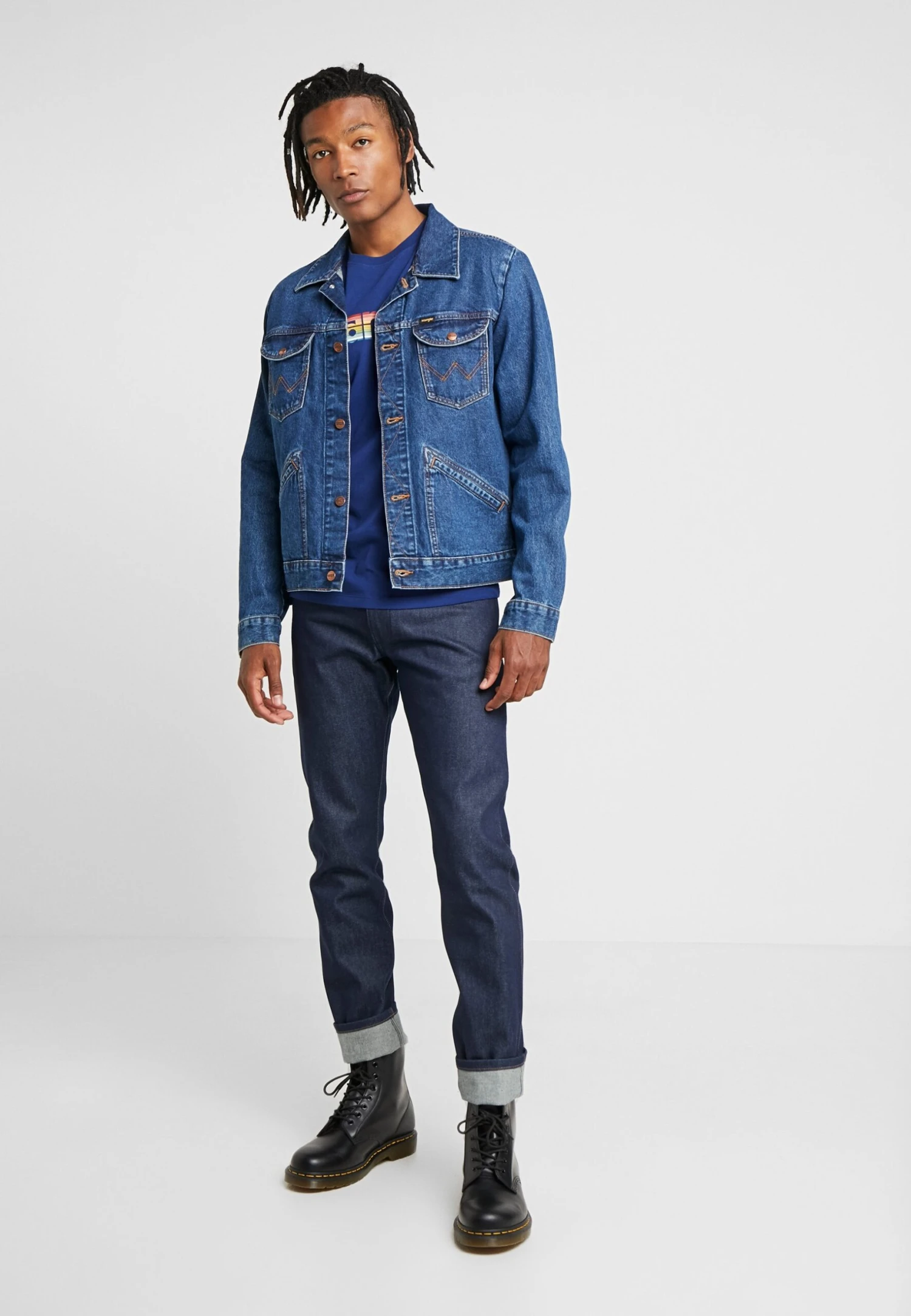 Wrangler Straight Leg Jeans - Dark Blue - Afbeelding 2