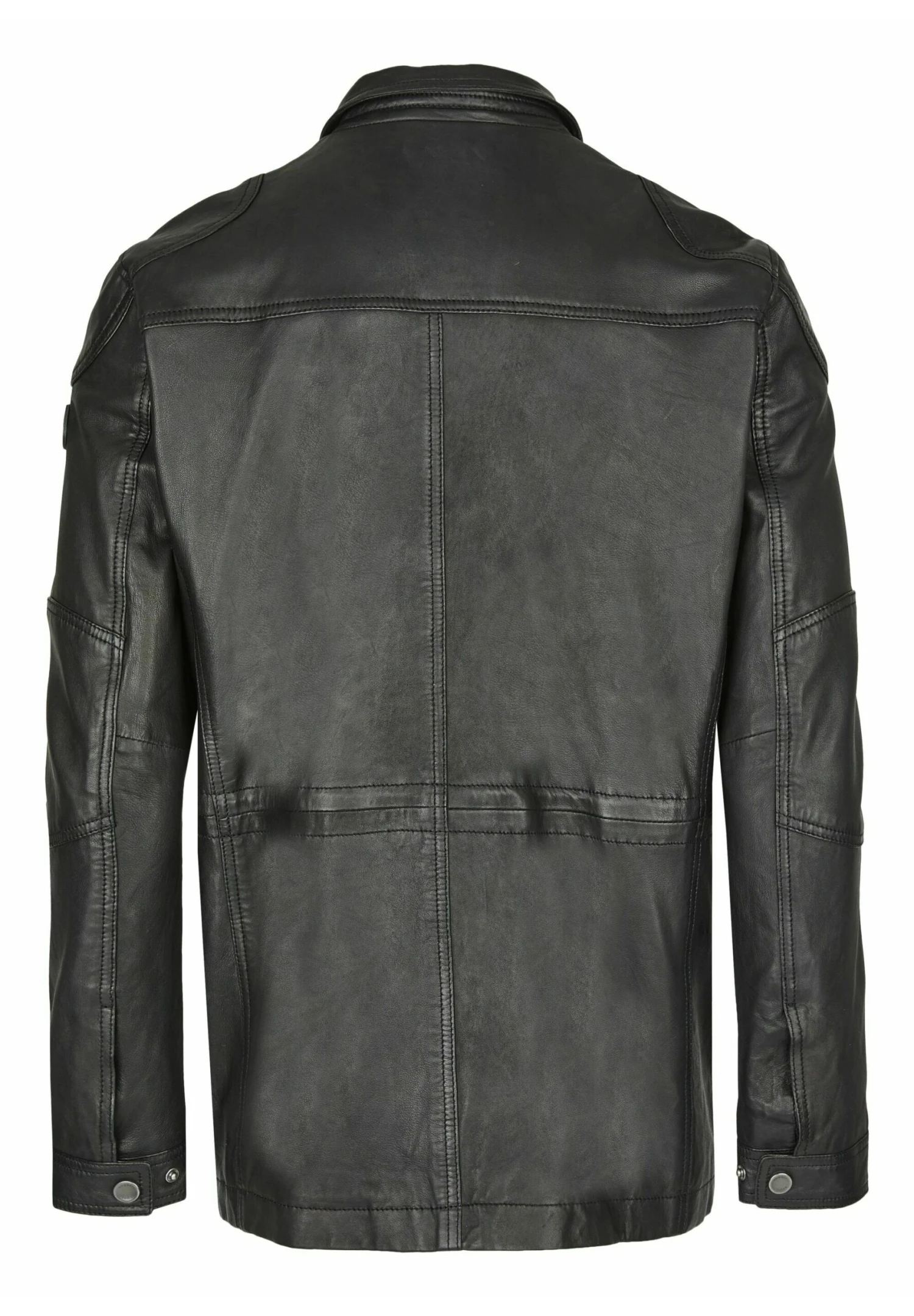 Bugatti Mit Abdeckleiste Und Stehkragen - Leren Jas - Schwarz - Afbeelding 6