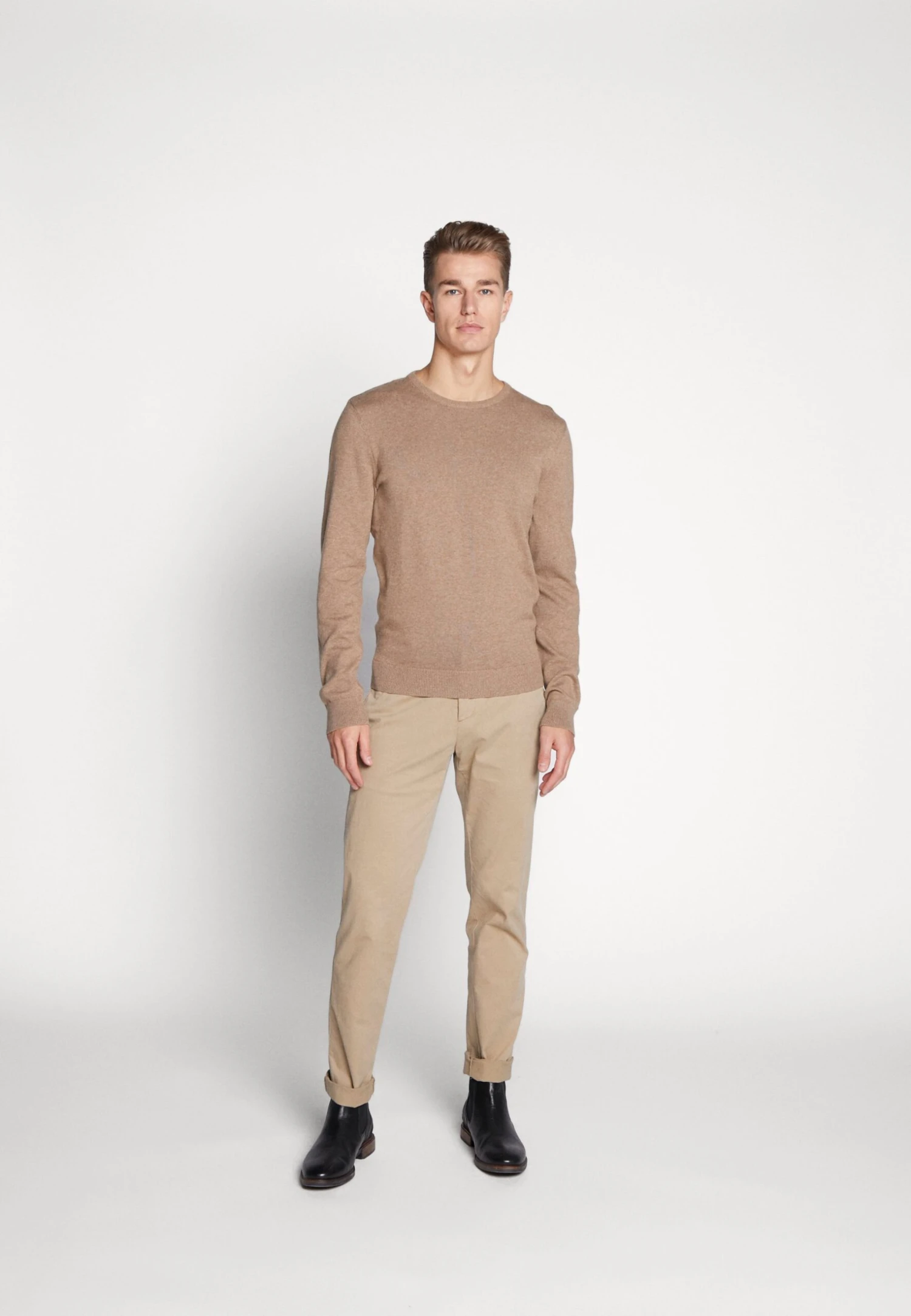 Pier One Basic Crewneck - Trui - Mottled Beige - Afbeelding 4