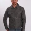 Lee Cooper Leren Jas - Vintage Grey