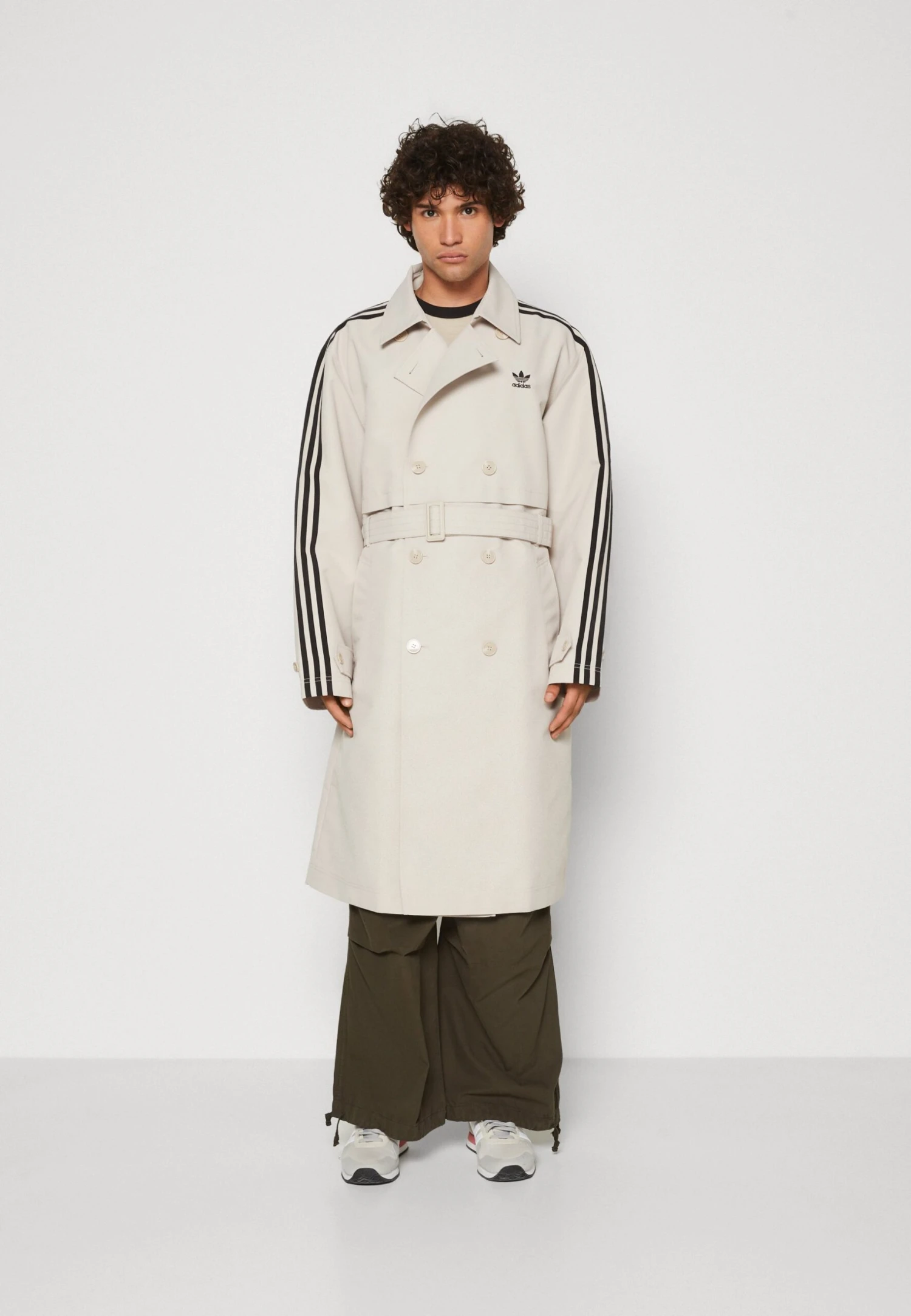 Adidas Originals 3 Stripe Coat Unisex - Trenchcoat - Beige