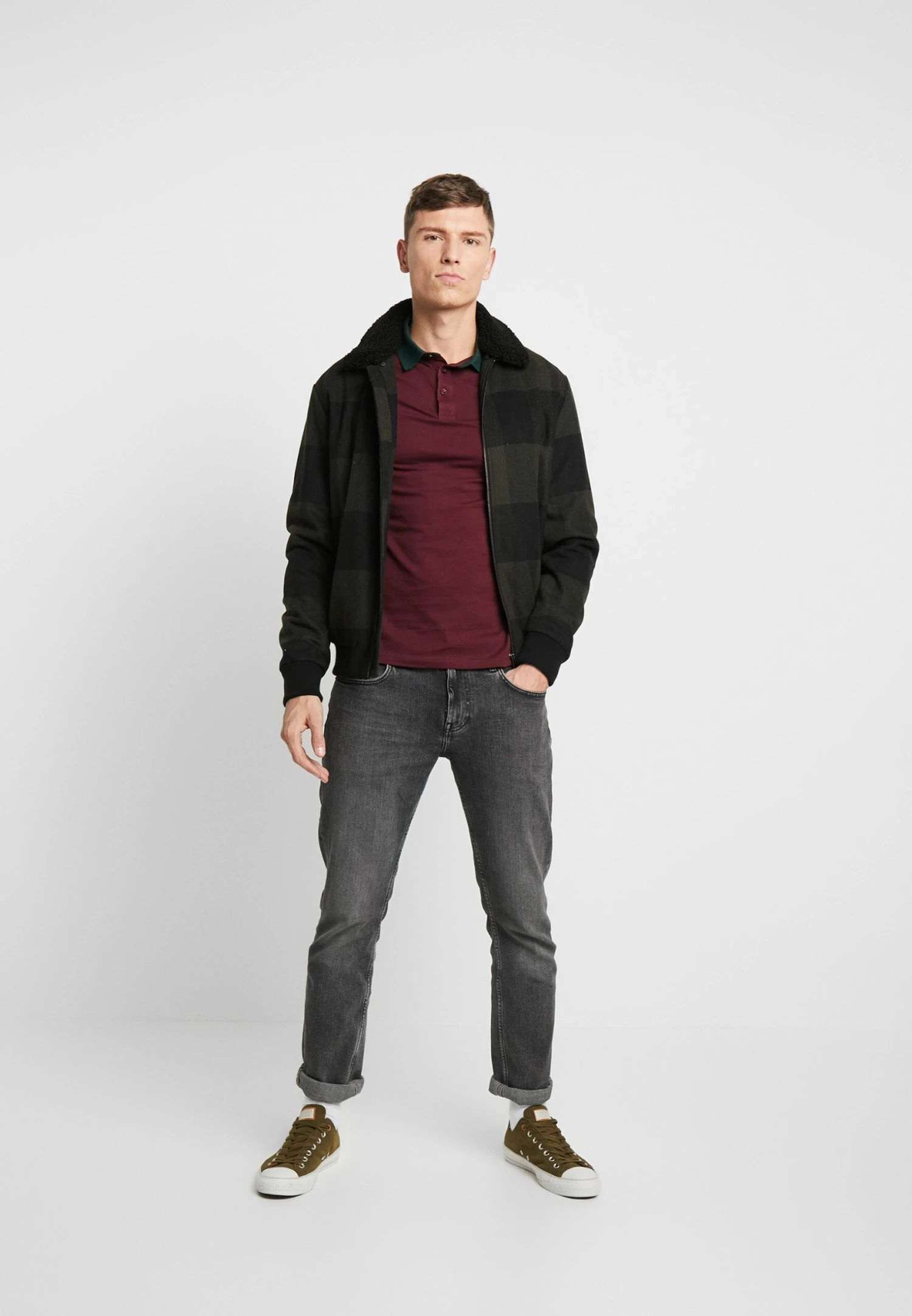 Pier One Muscle Fit - Poloshirt - Bordeaux - Afbeelding 2