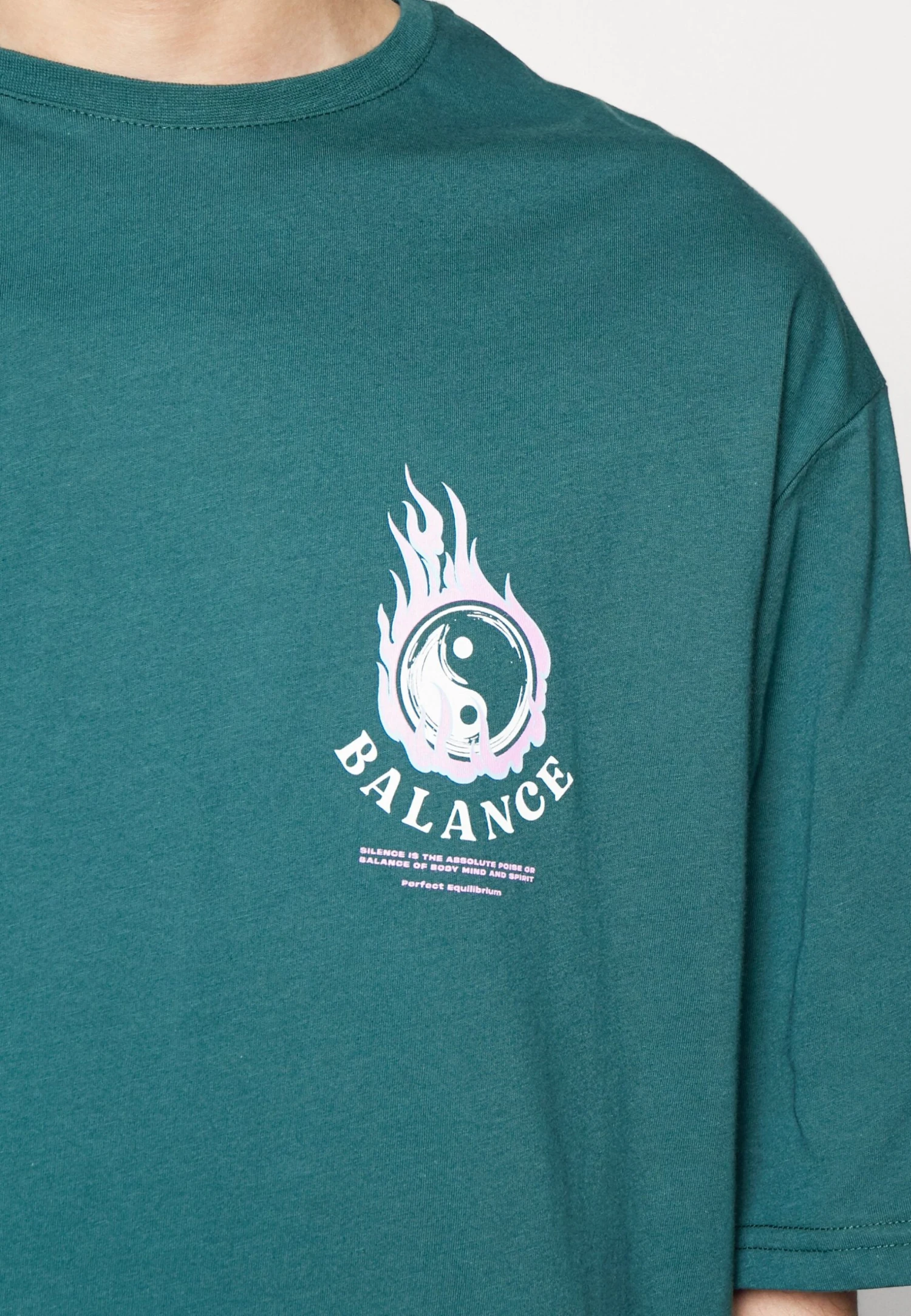 YOURTURN Unisex - T-Shirt Print - Dark Green - Afbeelding 7