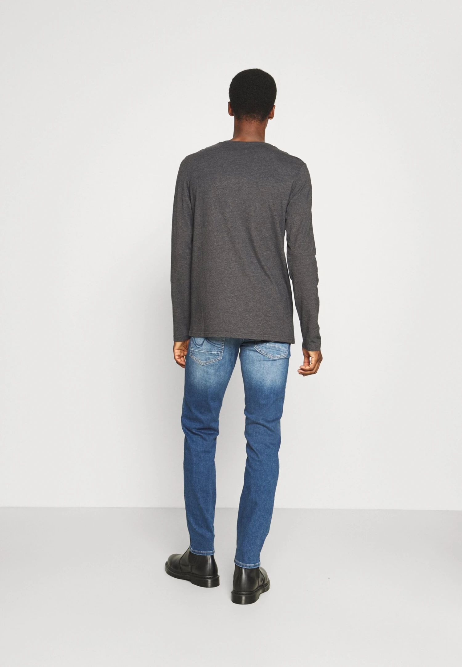 Pier One 2 Pack - Longsleeve - Dark Grey/Black - Afbeelding 3