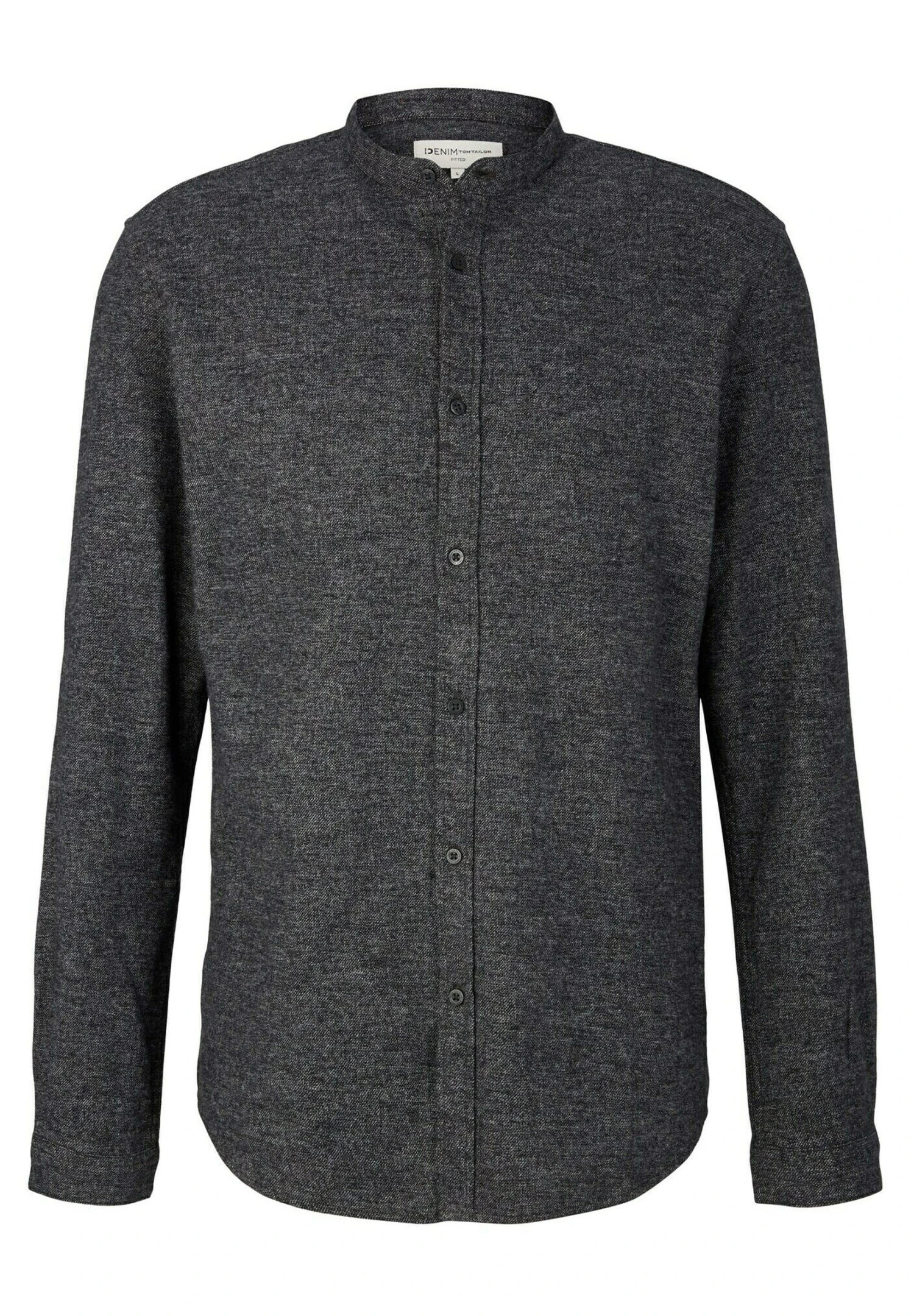 TOM TAILOR Denim Overhemd - Black/Off White Structure - Afbeelding 4