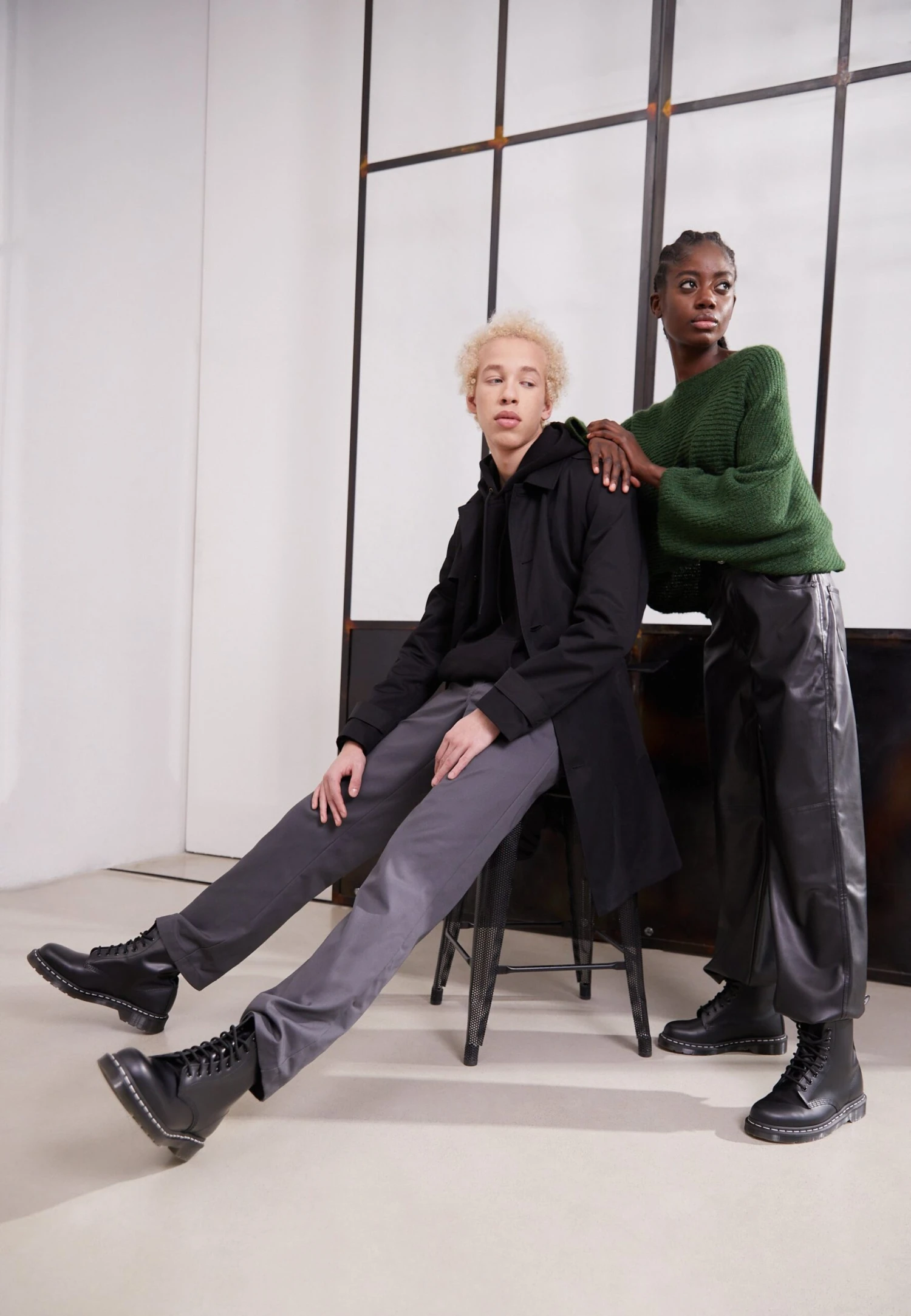 Dr. Martens 1460Boot - Veterboots - Black/White - Afbeelding 3