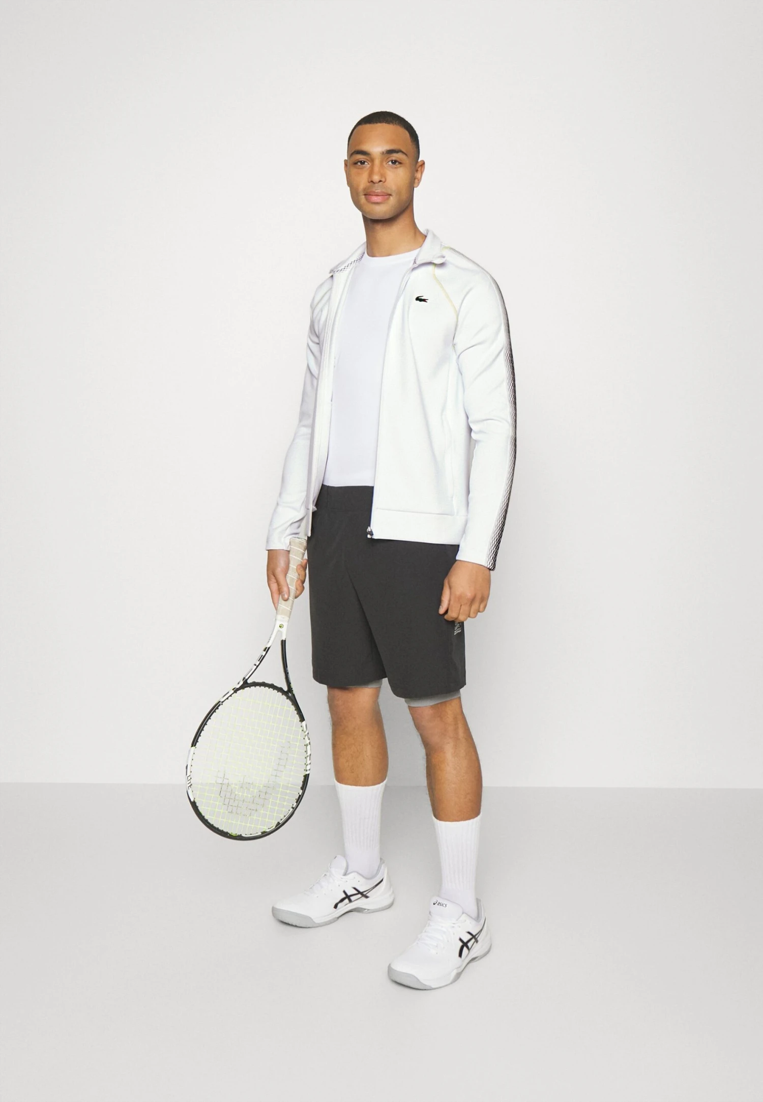 Lacoste Sport Tennis Jacket Med - Trainingsvest - Blanc Jaune - Afbeelding 2