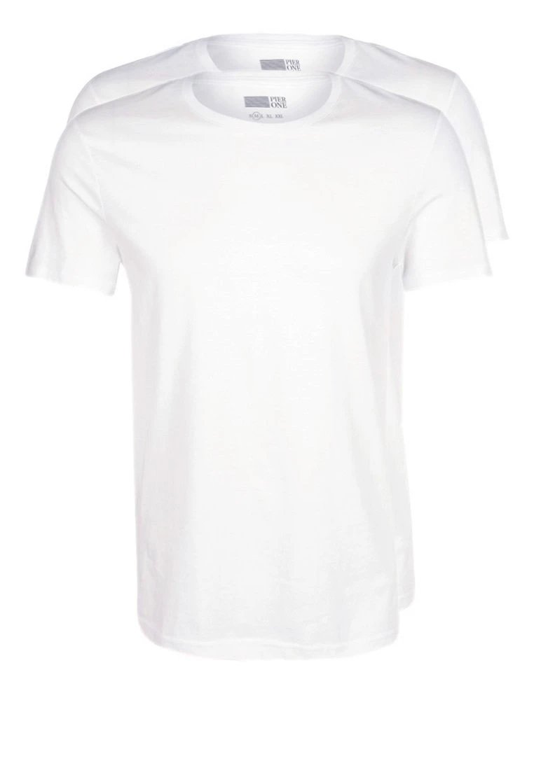 Pier One 2 Pack - T-Shirt Basic - White