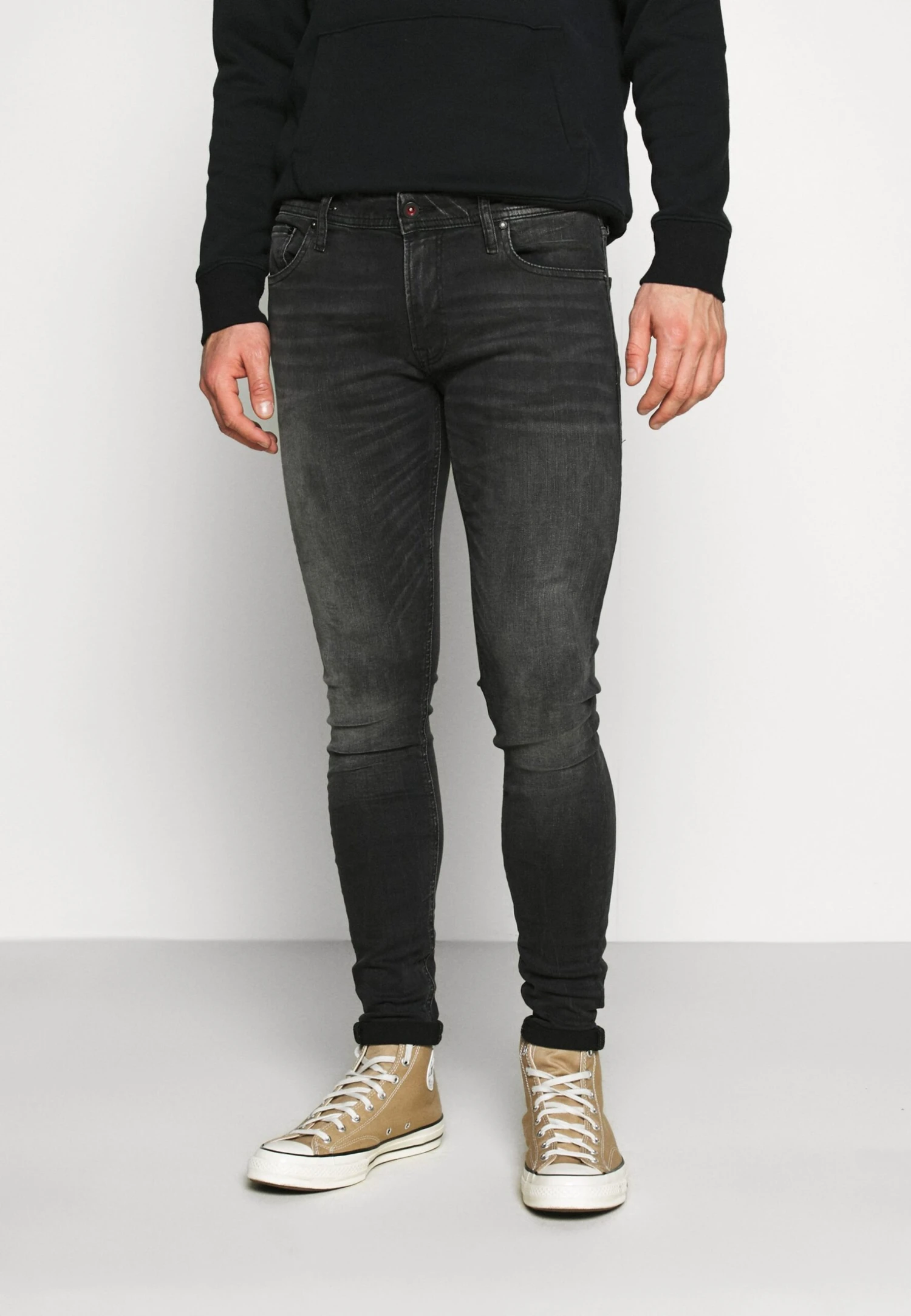 Jack & Jones Jjitom Jjoriginal- Jeans Skinny Fit - Black Denim
