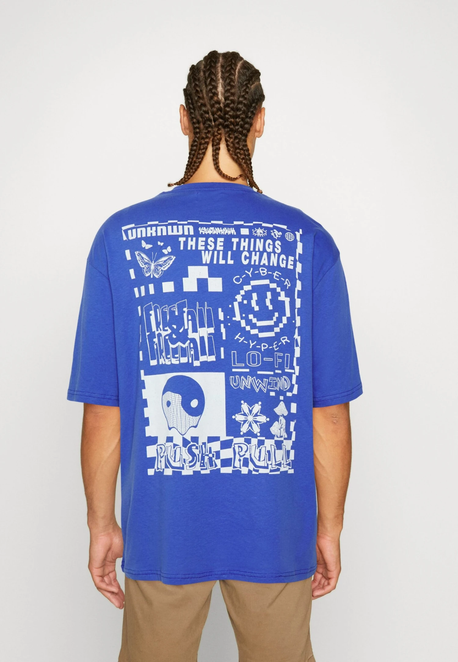 YOURTURN Unisex - T-Shirt Print - Blue - Afbeelding 3