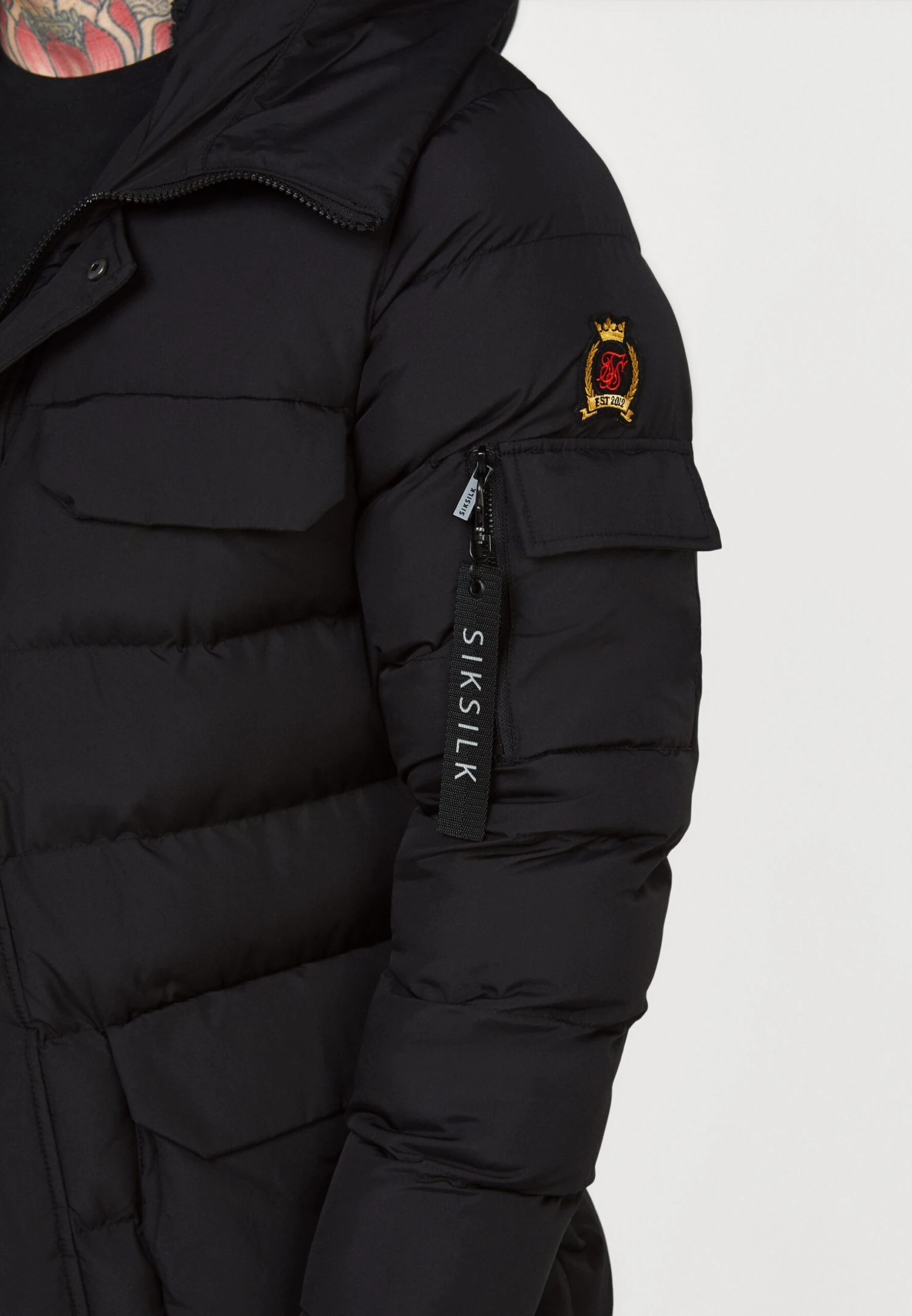 SikSilk Parka Coat - Winterjas - Black - Afbeelding 4